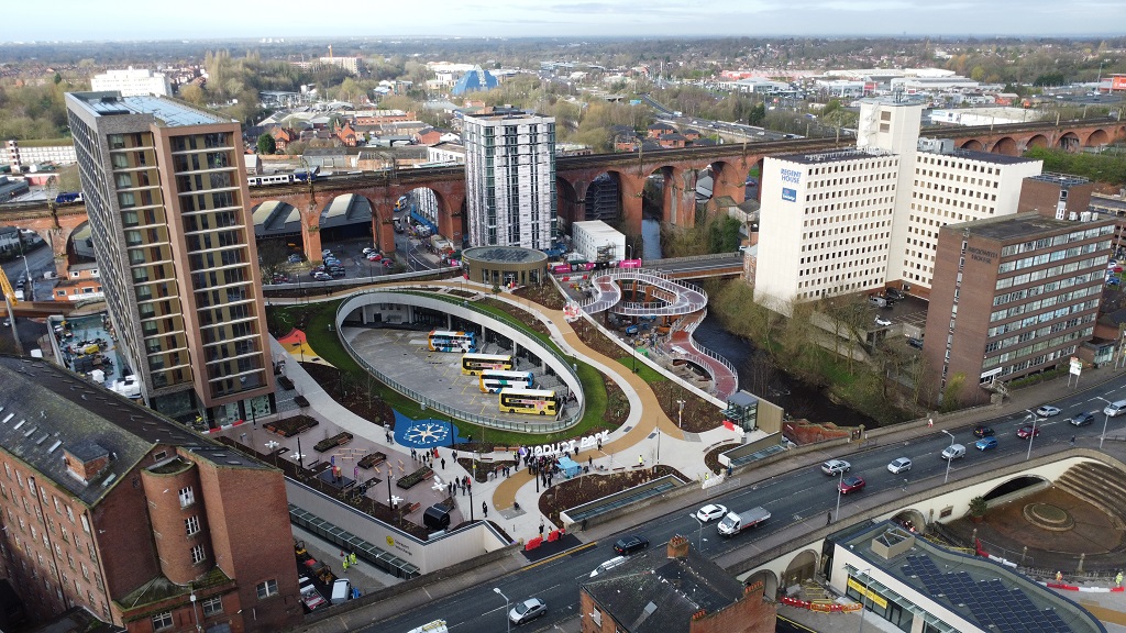 Stockport town centre and Stockport Interchange